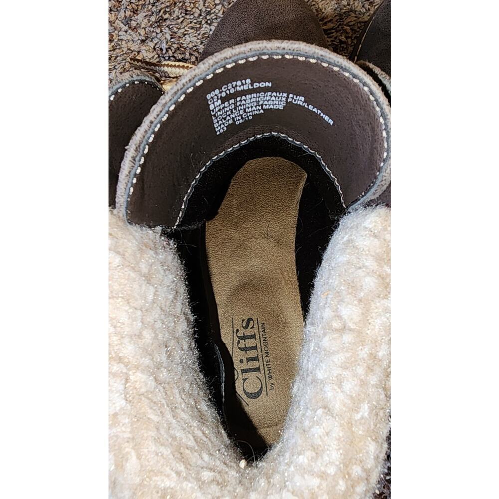 Cliffs White Mountain Meldon Brown Hiker‎ Boots Size 8 Fleece Lined NWOT - Picture 4 of 8